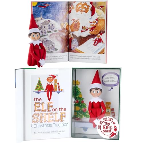 Couverture de The Elf on the Shelf Christmas Tradition | Elf on the Shelf Boy, Light Tone, Blue Eyes | Christmas Elf, Multicoloured